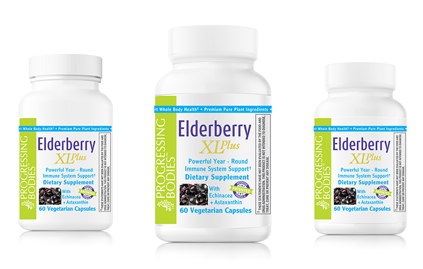 3-Bottle Supply- Elderberry XL Plus  Herbal Blend